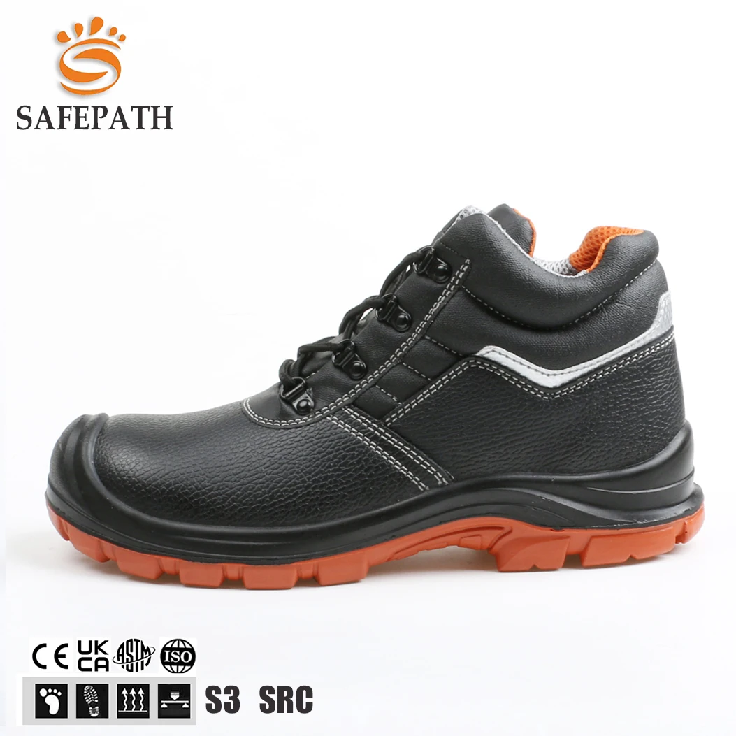 Hot Selling Steel Toe Safety Shoes for Construction with genuine leather PU sole work shoe man