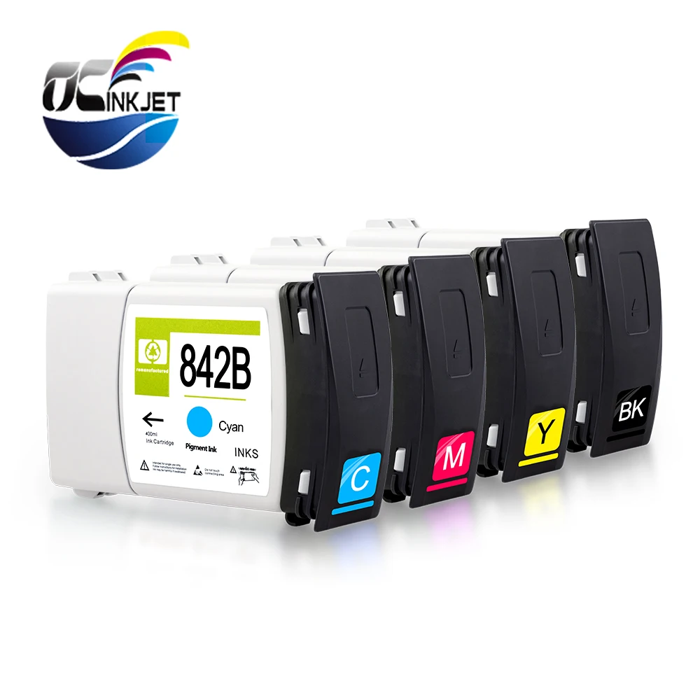 Ocbestjet For HP 842 Pagewide 842B 100% New Remanufactured Ink Cartridge With Full Pigment Ink For HP PageWide XL 8000 Printer