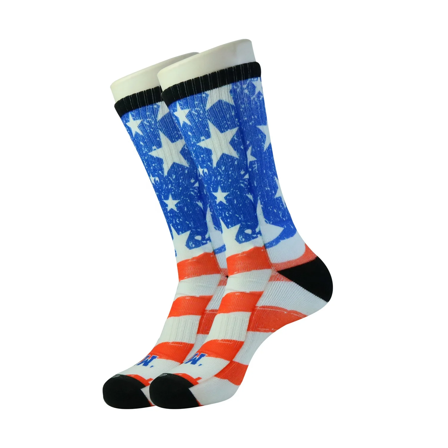 custom design outdoor waterproof Sublimation Socks Digital custom print cotton soft winter socks