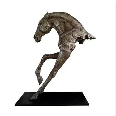 Wholesale Modern Artistic Bronze Horse Bust Large Metal Sculpture for Hotel Entry