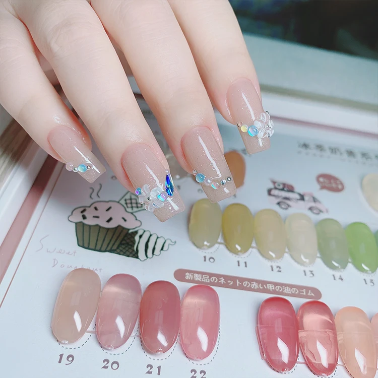 ZRKGEL Professional Jelly Nail Gel Polish 15ml 36 colors icy jelly Gel Translucent Soak Off UV LED Gel Nail Polish