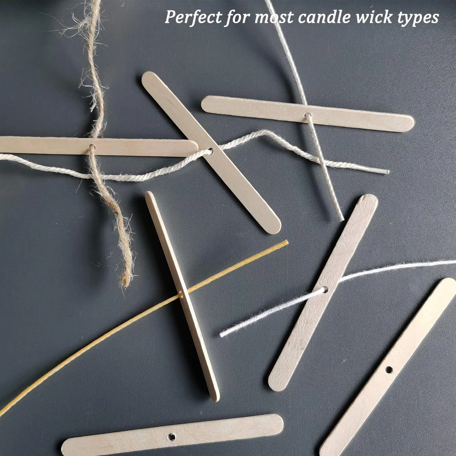 4.4Inches DIY Wooden Candle Wick Holders and Wick Clips for Candle Centering Tool Fragrance Accessories
