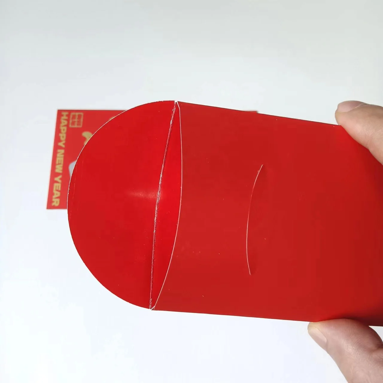 Factory custom red packet pouch cash paper envelope hongbao with soft-touch paper packaging envelope