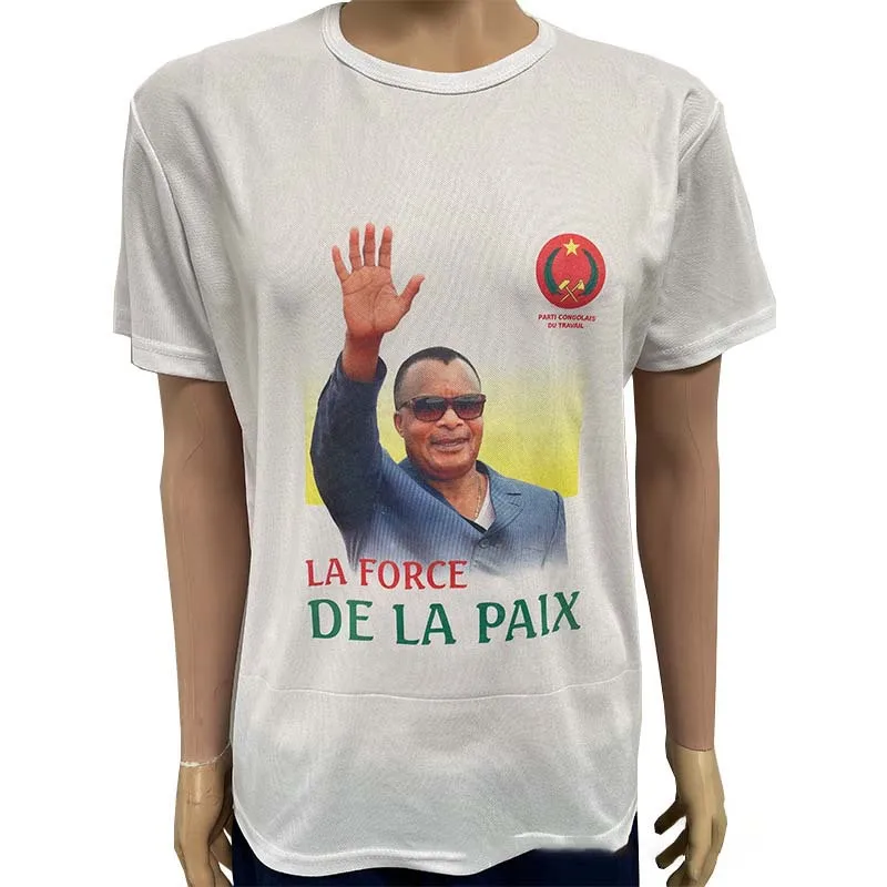 Custom Cheap Promotional 120gsm White 120 gsm 100% polyester Election T Shirt for Campaign