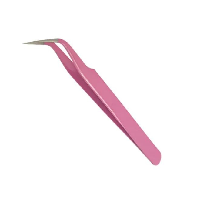 New Professional Eyelash Extension Personalised Sharp Point Volume Facial Tool Stainless Steel Lash tweezers at low price