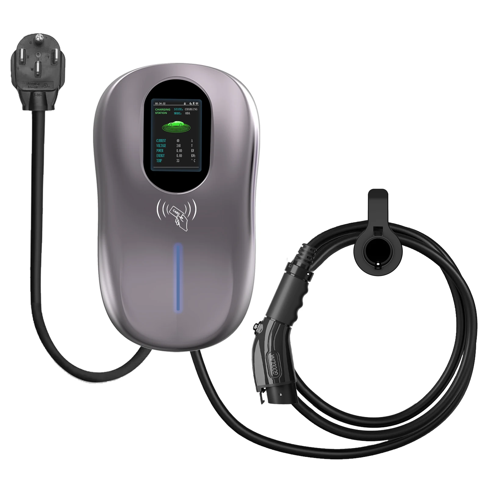 Wholesale price SAE J1772  outdoor ev charging station type 1 40A 9.6kw  ev car portable charging station for electric vehicle