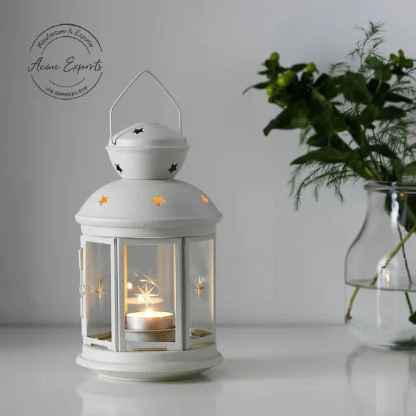 Trending  Metal Lantern for Home and Garden Decor Handcrafted Outdoor Indoor Decorative Votive Lamp Candle Container