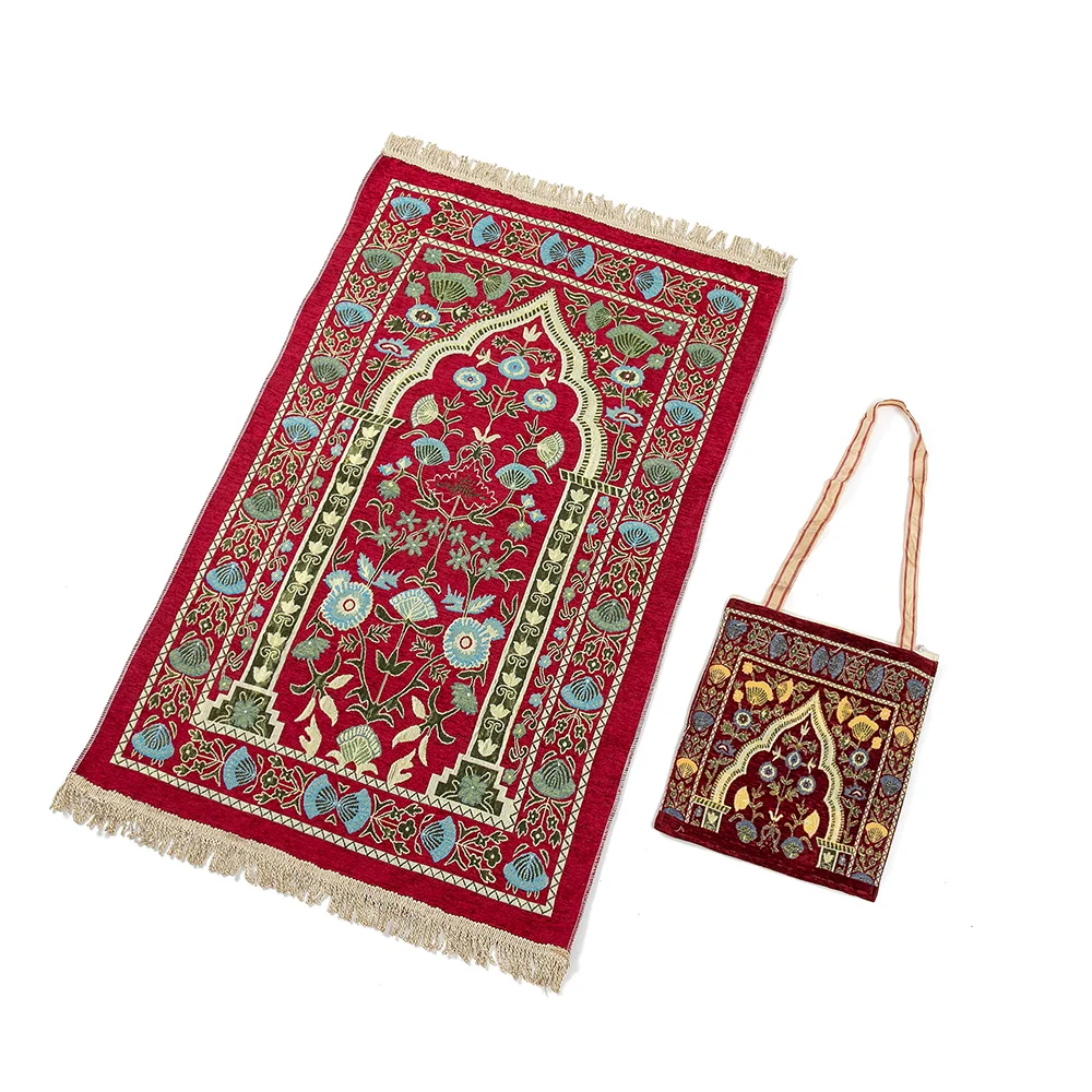 2022 New design Mosque Worship Blanket Islamic Muslim Prayer Rugs For Adults Area Rug  Praying Mat