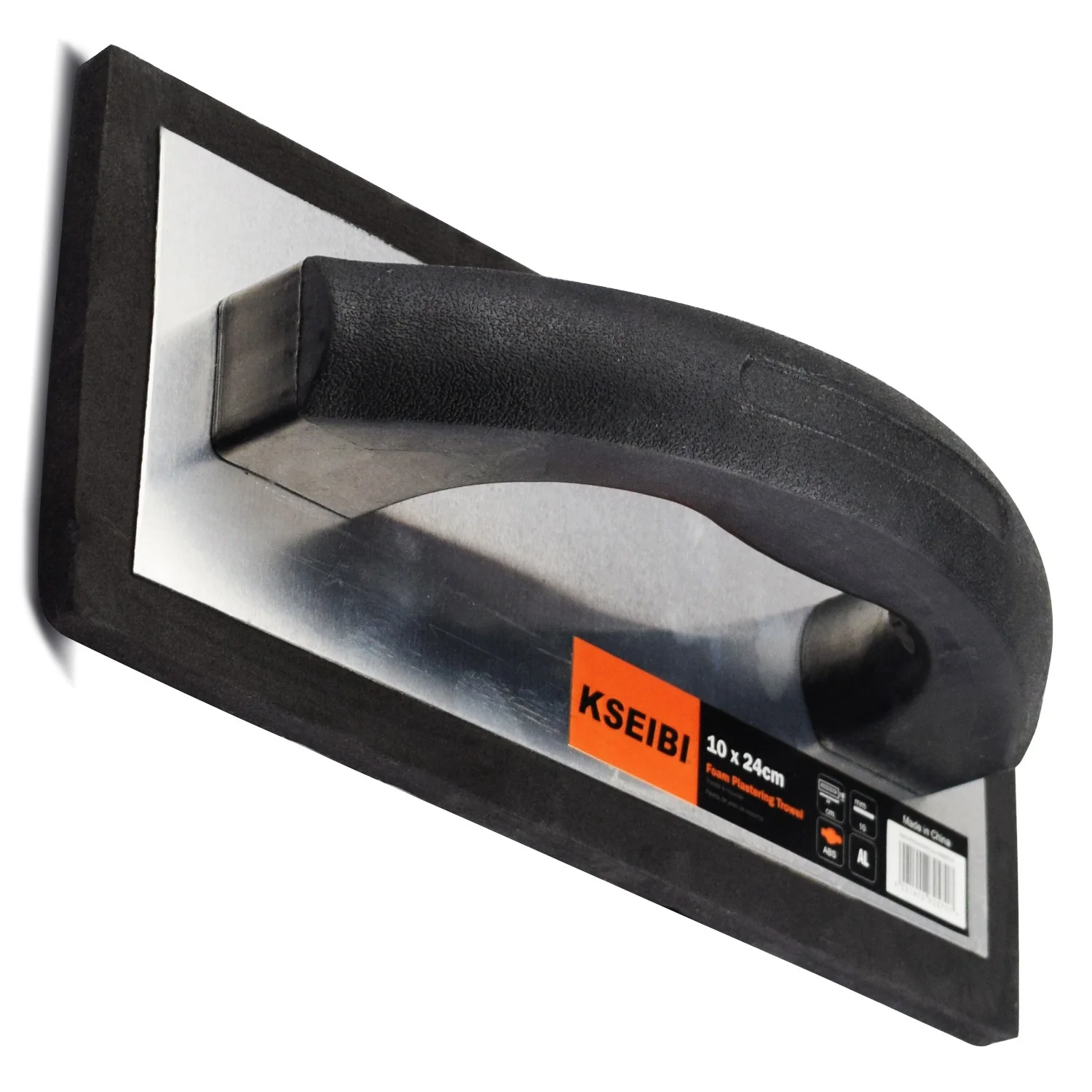 KSEIBI High Quality EVA Plastering Trowel/Black 10x23cm With Plastic Handle