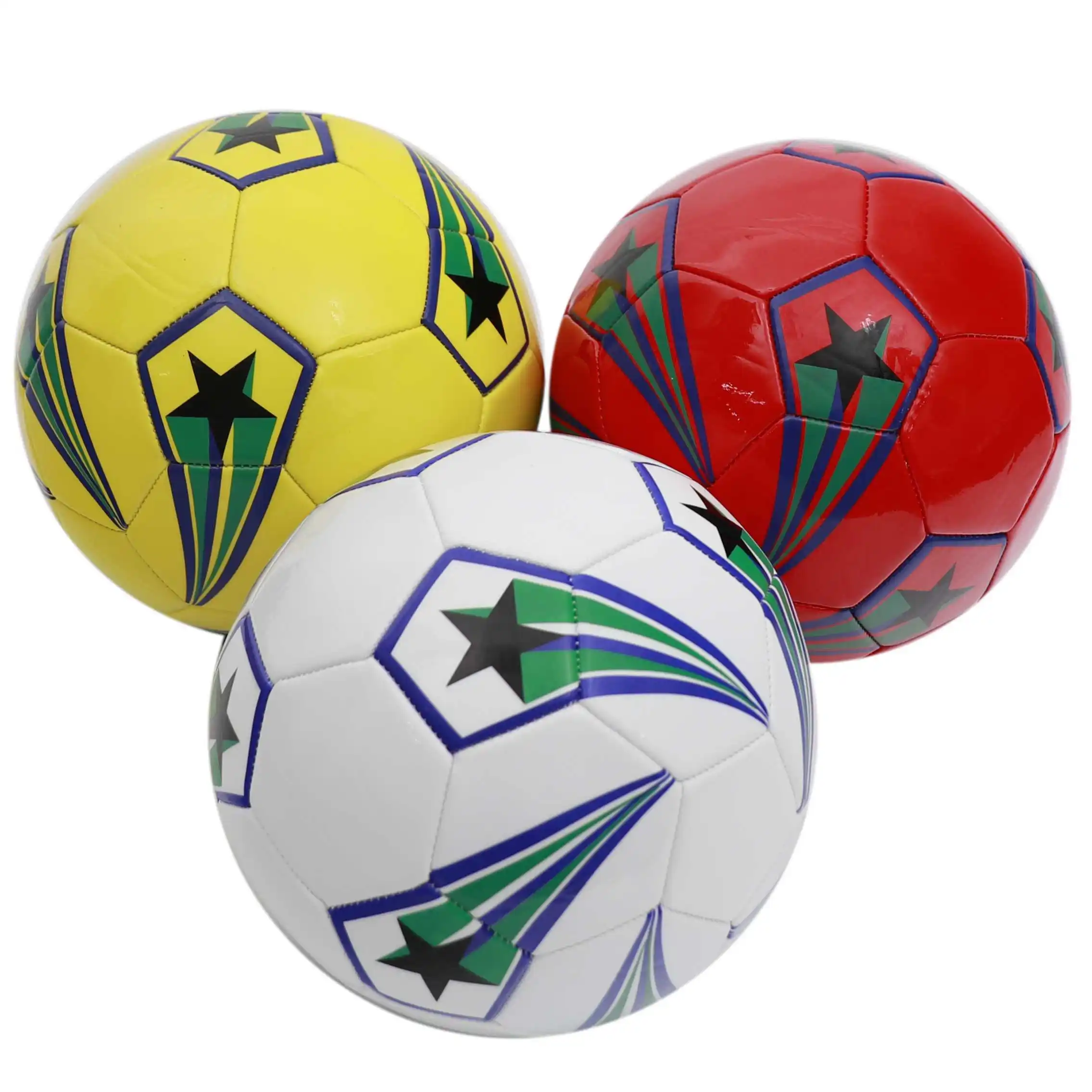 Custom Design wholesale star printed pu tpu leather low bounce soccer ball futsal balls football size 4