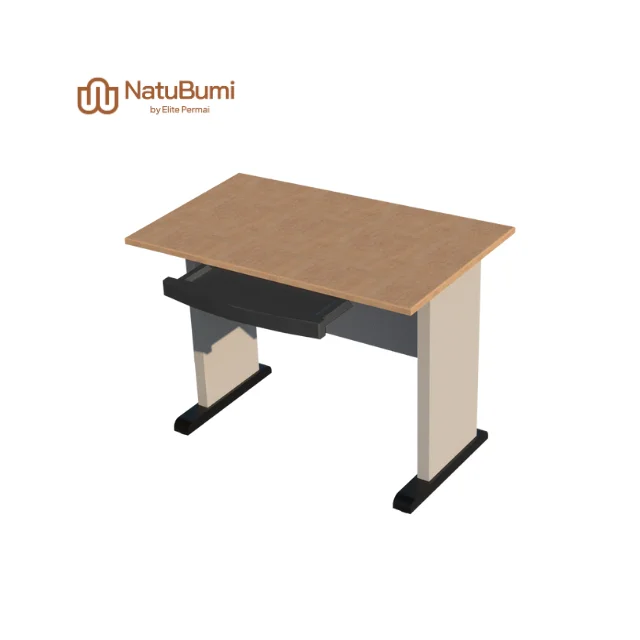 New Product Computer Lab Table MDF Material Melamine Finish With Metal Modesty Panel And Legs Featuring Keyboard Tray For Study