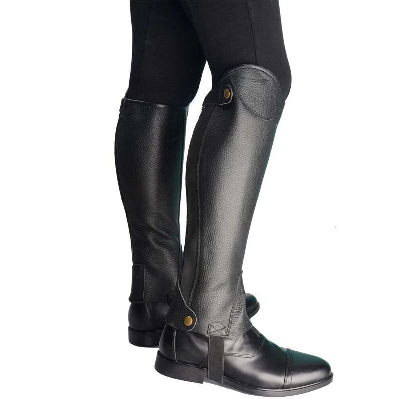 Leather Half Chaps For Horse Rider Chaps for Top Primum Quality Solid Color Casual Design Wholesale Price