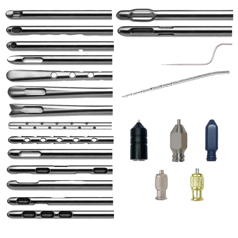 Best Quality Liposuction Luer Lock Cannula  Surgical Instruments Stainless Steel and Aluminum Material Reusable