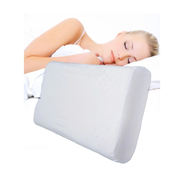 Wholesale ODM OEM Natural Latex Pillow Plain White Color Pillows for Sleep Good for Neck Support Cheap Price