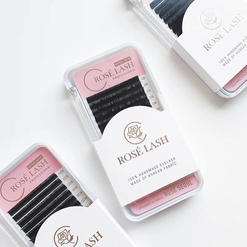 [ROSE LASH] Корея лидер продаж ресницы для наращивания брендовые норковые лоток смешанной длины мягкие натуральные
