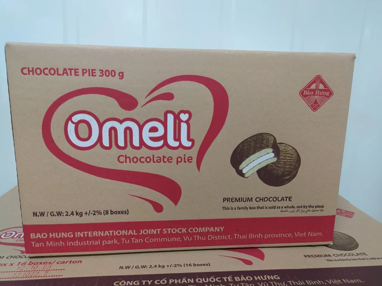 Vietnam BHI OEM Chocolate Pie/ Chocopie  0.15 Kg Chocolate Brown Original Round Chocolate Original Flavour Wholesale oem product