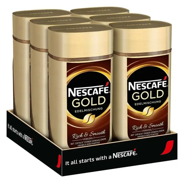 Лучшие оптовые продажи Nescafe золото 200 г кофе/Высокое качество растворимый золотой кофе/Nescafe классический