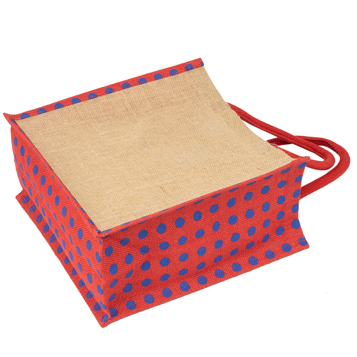 Eco-friendly 100% natural burlap jute shopping tote bag with webbing tape handle & customized print  & logo