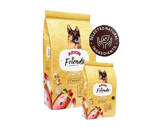 Arion Friends Senior 14Kg Dog food Senior Anti-aging formula Joint protection for senior dogs High-quality proteins