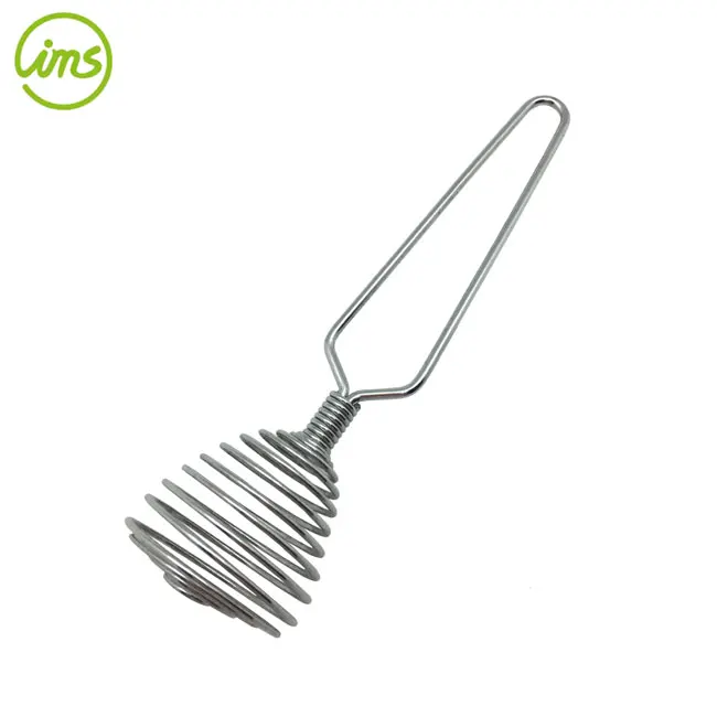 Chrome Plated Spiral Spring Egg Whisk Whip Cream Beater