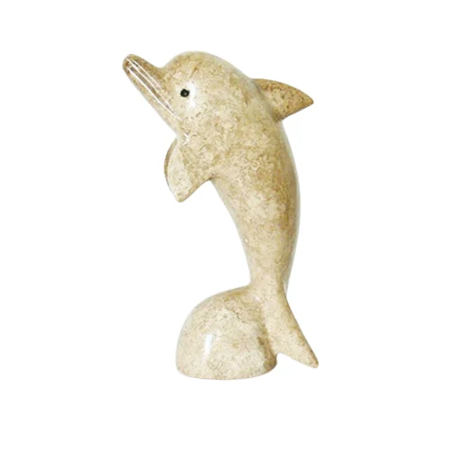 Hand Carved Home Decor Marble Dolphin, Hand Carved Marble Dolphin, White Decorative Marble Dolphin