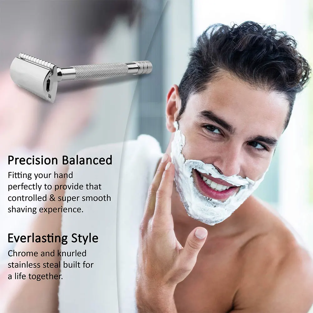 Professional Stainless Steel Full Black Parker Straight Barber Razor with Customized Logo and Packing