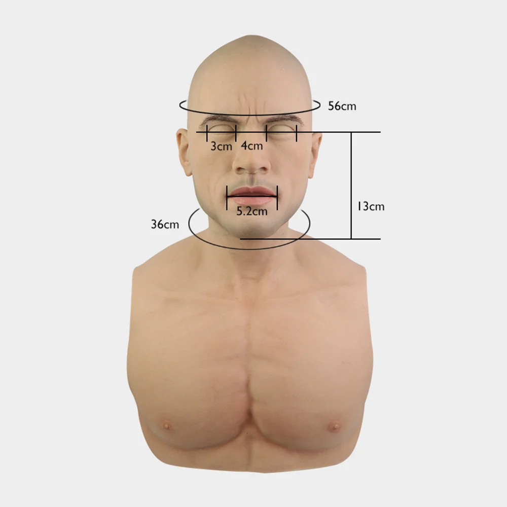 Lifelike Realistic Silicone Party Masks Artificial Headgear Halloween masked ball Film Props Facial Mask Cosplayer