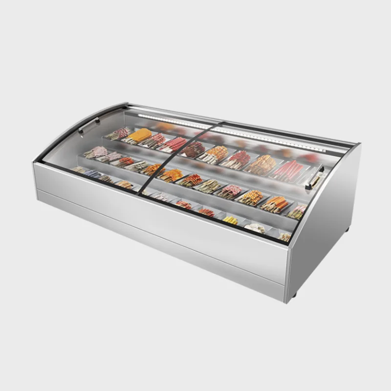 8- Stainless Steel sushi showcase Commercial Freezer for Hot Pot, Sushi, and Spicy Hot Pot (Mala Tang)