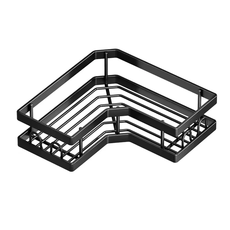 Factory Sale Bath Accessories No Drilling Bathroom 6-piece Set Storage Adhesive Shower Caddy Organizer Shelves Corner
