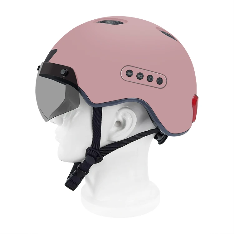 Smart Bike Helmet for Adults with Dash Camera& LED Lights& Speakers for Urban Commuting Bicycle Helmets with Visor