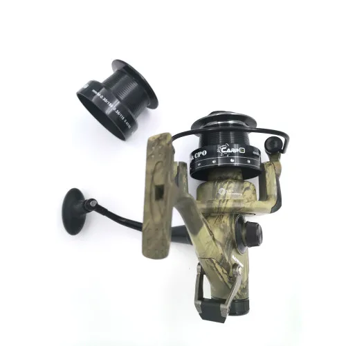 SK4000 Carp Fishing Spinning Reel Stainless Steel Ball Bearings Freewheel Drag & Anti-Twist Line Roller for River & Lake Fishing