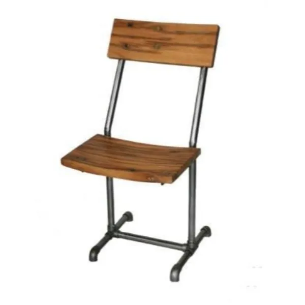 Vintage Indian Highly Durable Folding Chair Solid Wood Seat and Metal Base Home Office Foldable Chair Commercial Furniture