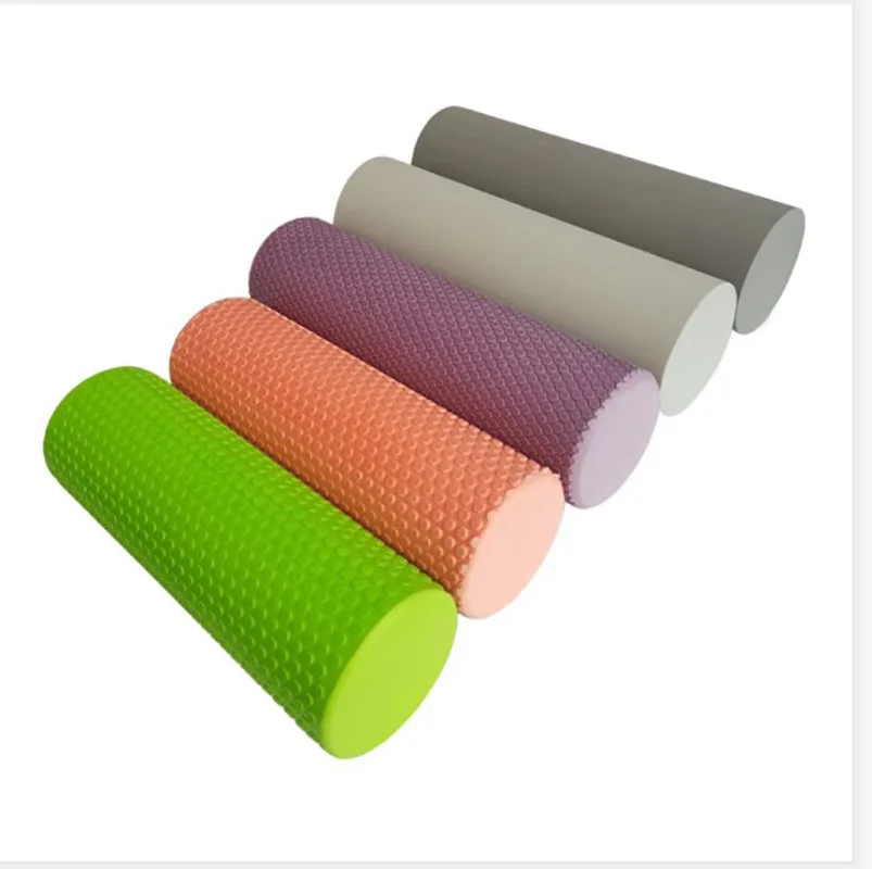 Black and Orange Vibrating Foam Roller for Myofascial Release and Yoga and High-Density Round Foam Roller for Muscle Massage