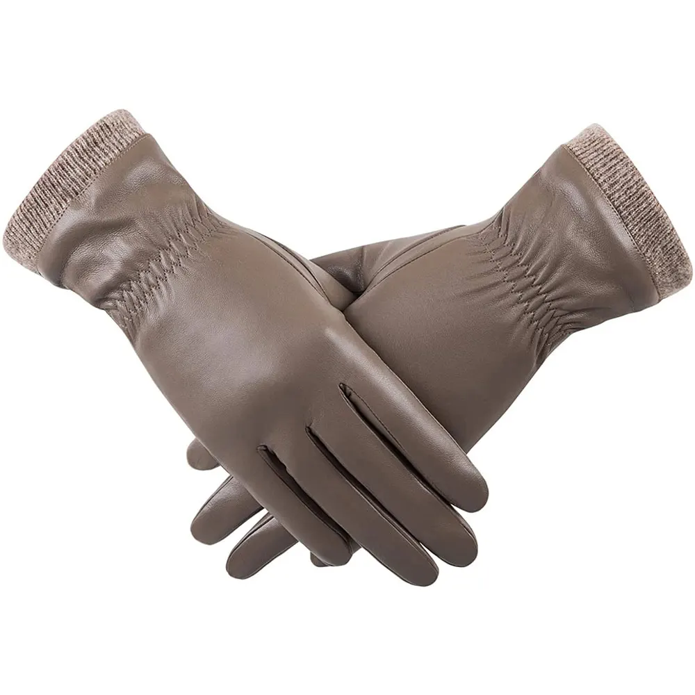 Unisex Soft Comfortable Full Finger Leather Fashion Gloves For Sale / 100% Genuine Leather Fashion Gloves