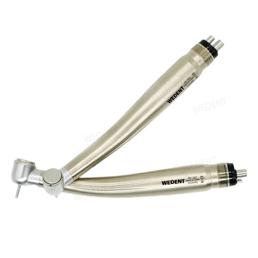 WEDENT Dental Equipment Push Button Portable Turbine Upgrade LED2.0 High Speed Dental Handpiece with 4 Water Spray