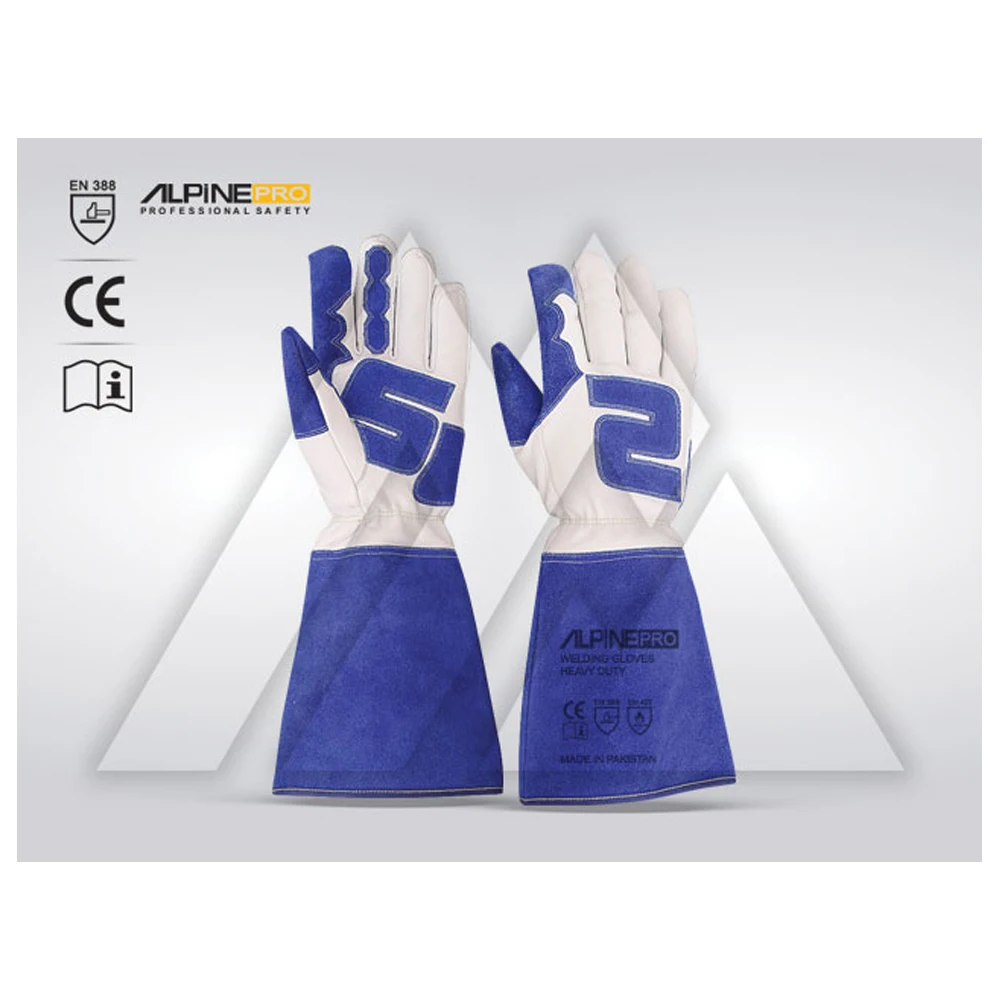 High Quality New Arrival Double Palm Cow Split Red Welding Glove Palmed /Hand Protection Leather Welding Glove