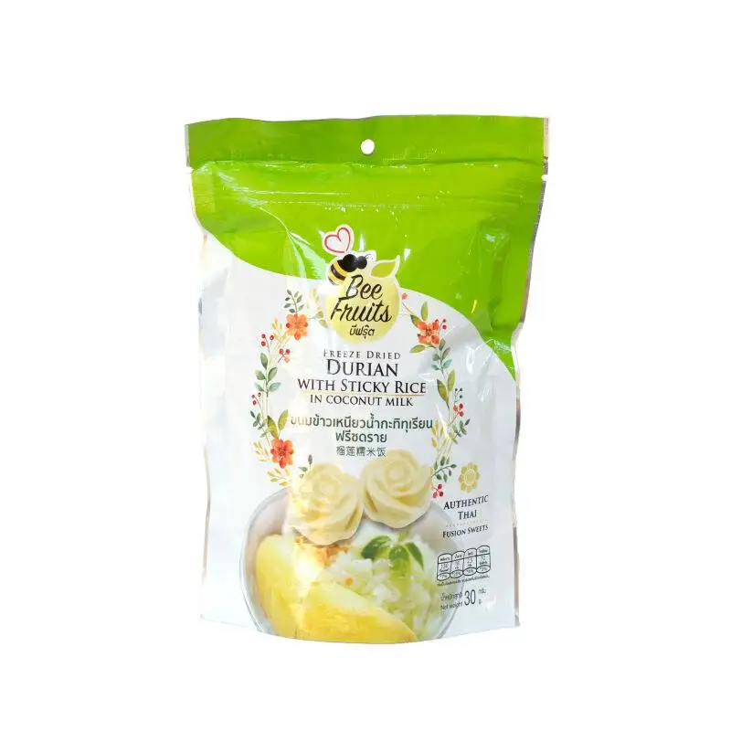 Freeze Dried Durian with Sticky Rice on Coconut Milk (30g) Delicious Snack Premium Grade from Thailand