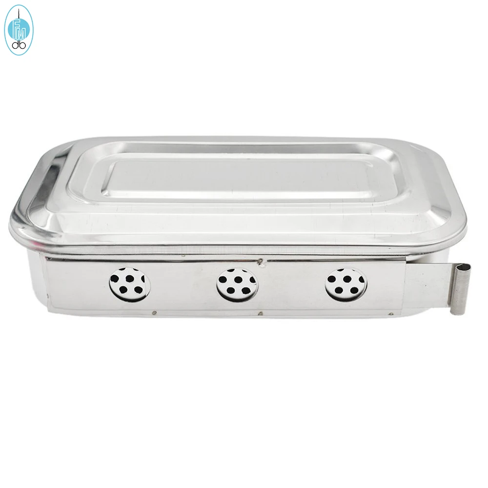 Dental Instruments Tray Organizer Surgical Medical Treatment Trays Boxes with Lid and Handle Grip