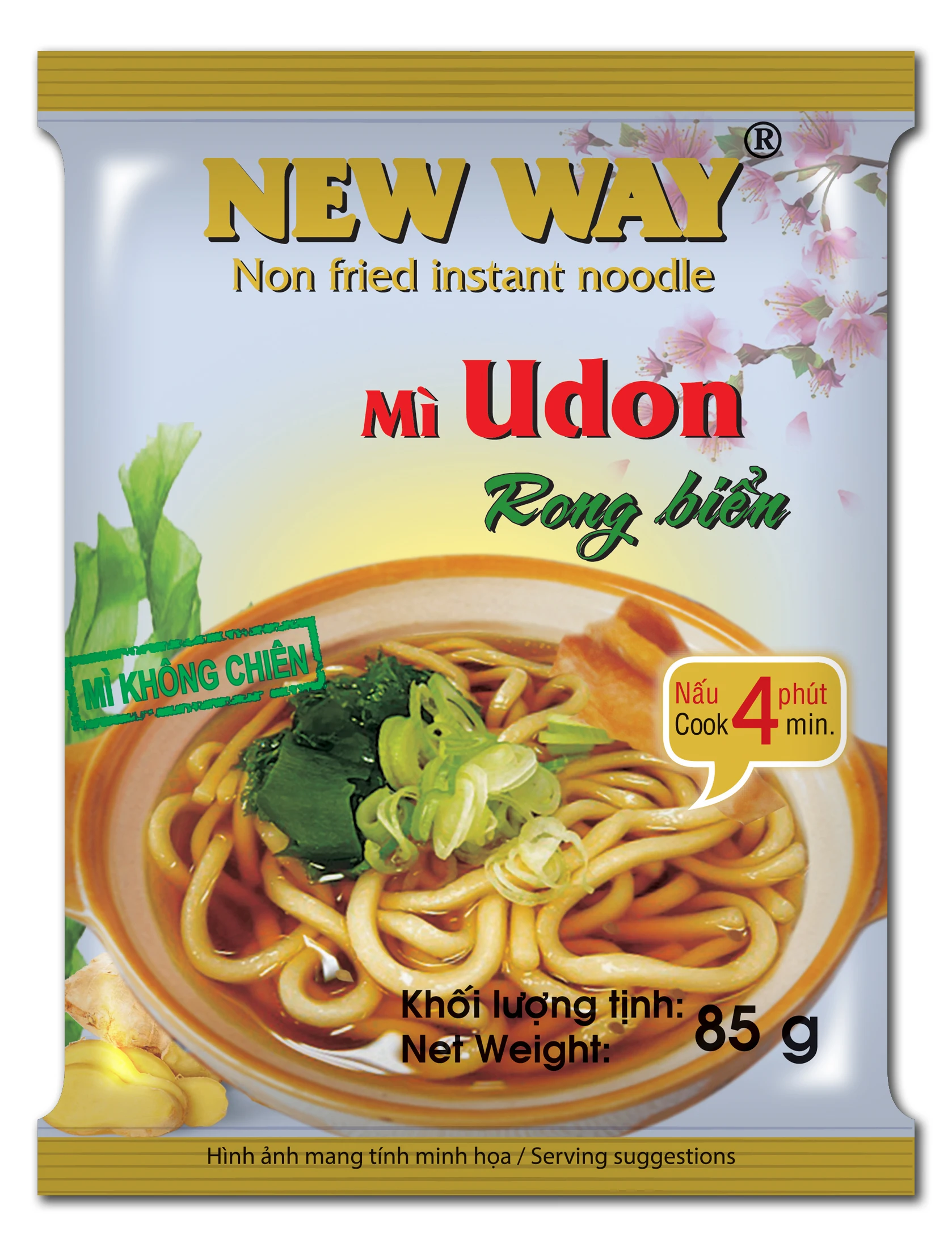 Single package Direct manufacturer Udon Seaweed flavor Private Label Vegetarian Hot selling  Best price High quality