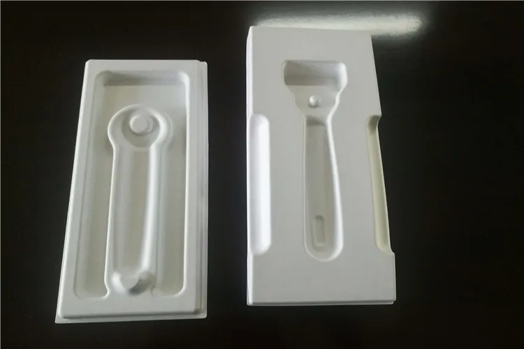 Biodegradable Sugarcane Bagasse Pulp Fiber Molded Packaging Razor Insert Pack Inner Tray