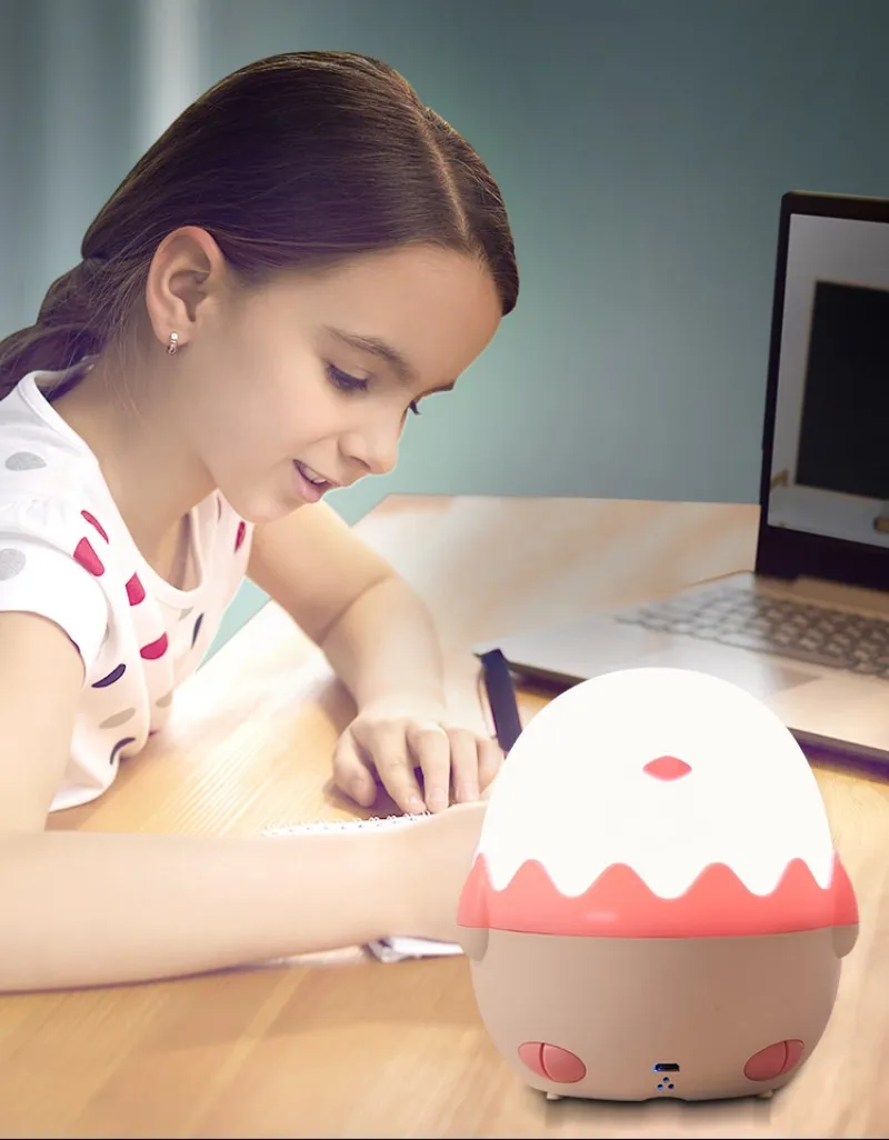 Bedroom 13 Lighting Effects Penguin Rotating Lamp Timer Led Multi Color Music Box Dimmable Light Bar With Remote Control