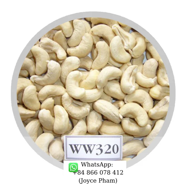 Vietnam processed cashew dried nuts W320 Price Wholesale Packing in Vacuum Bag cashew bag 10 kg