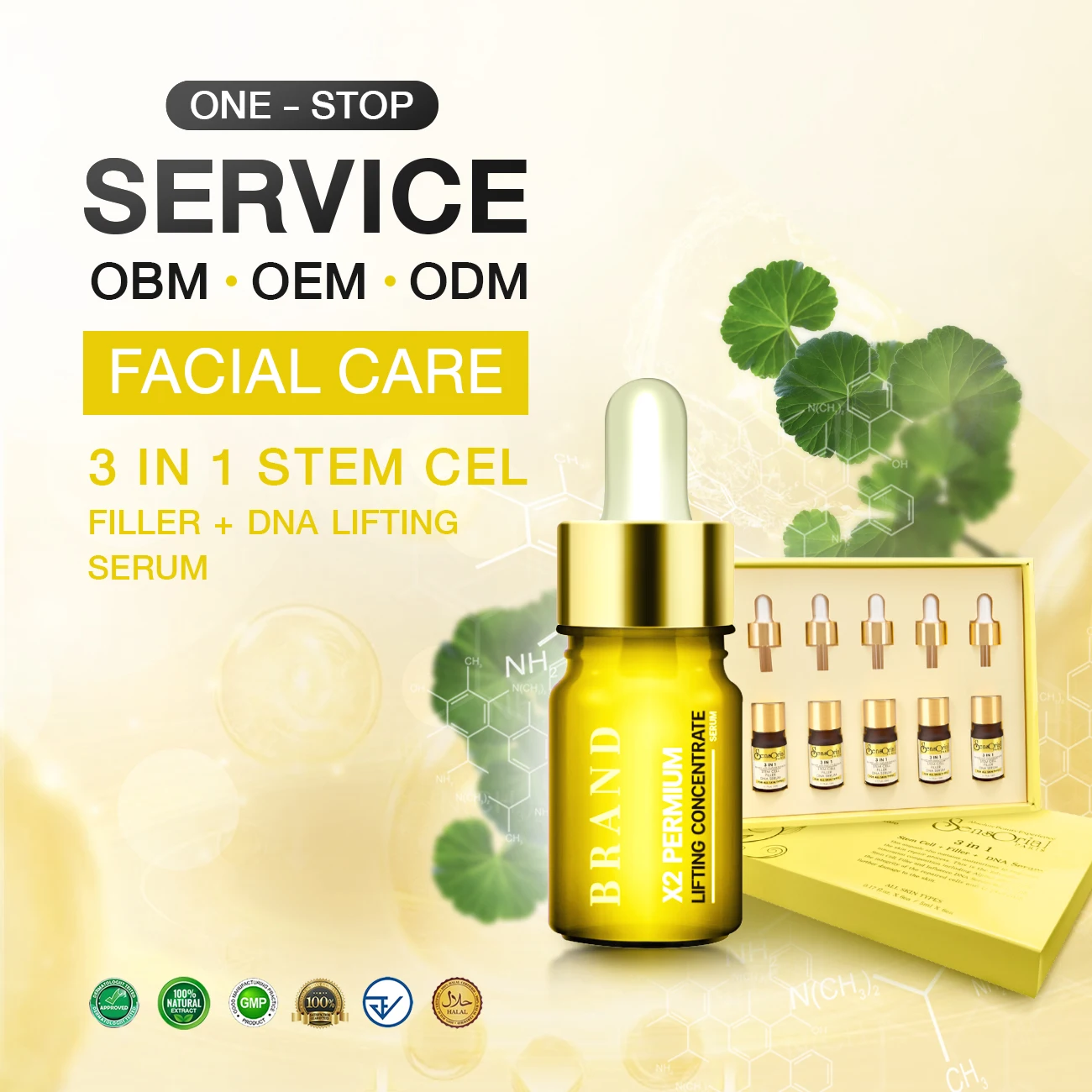 OEM Wholesale 3 IN 1 Stem Cell Filler DNA Lifting Serum