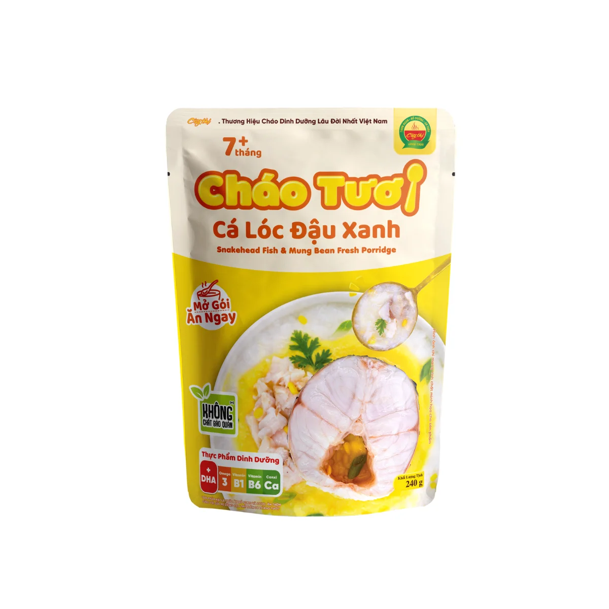 Top grade Snakehead Fish & Mung Bean Fresh Porridge ready to eat breakfast Variety flavors baby food meal made in Vietnam