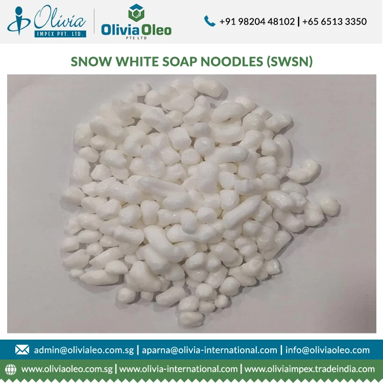 Derived from Palm Oil Premium Grade Toilet Soap Noodles 8020 Grade TFM 78% Snow White Noodles Soap for Bulk Buyers