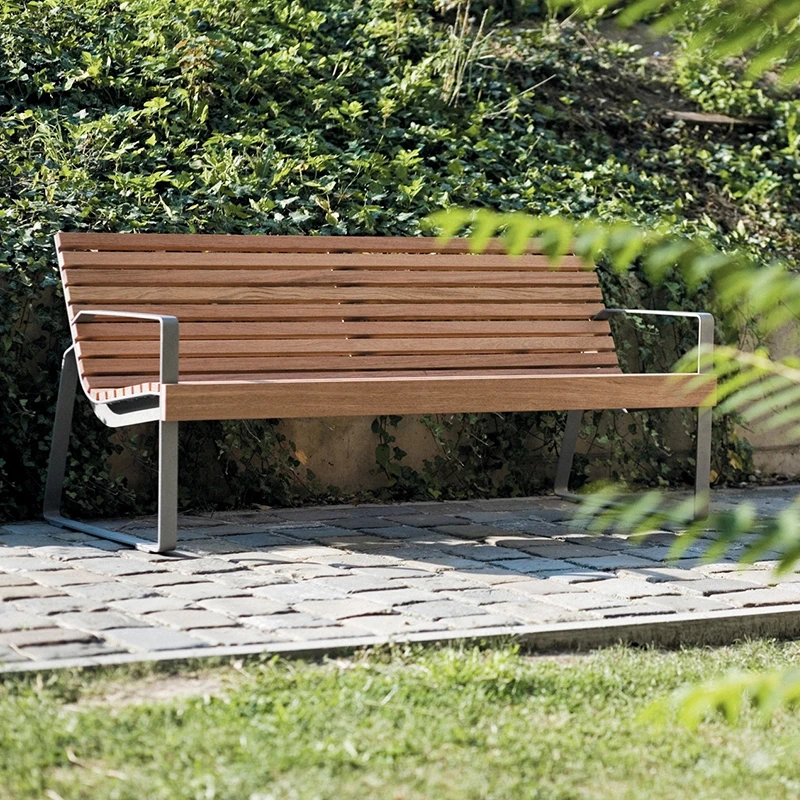New arrival stainless steel bench seat metal street furniture outdoor patio bench for park