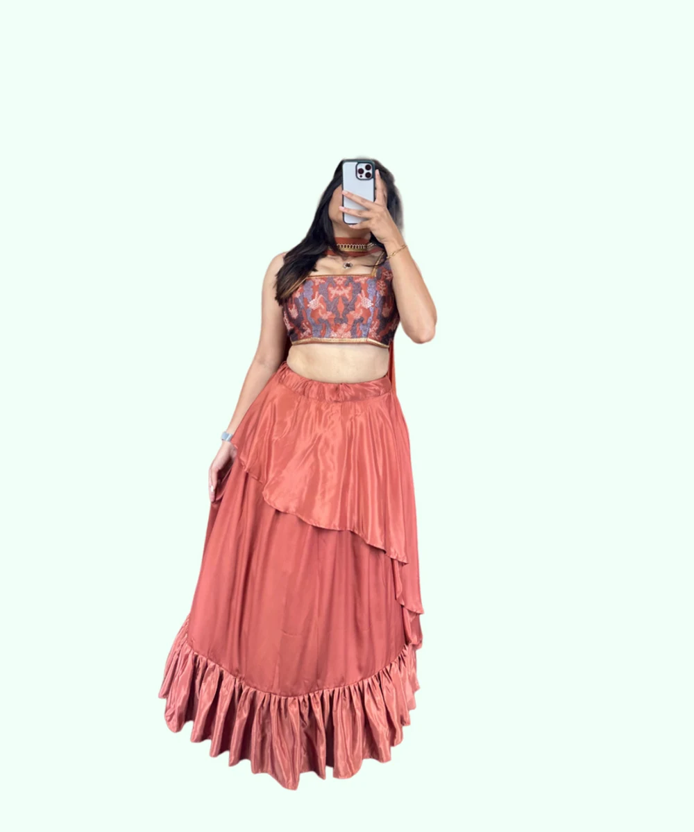 Модный свадебный набор Lehenga: шикарный длинный Choli Lehenga для начинающих невест пакистанский Ni королевского образа