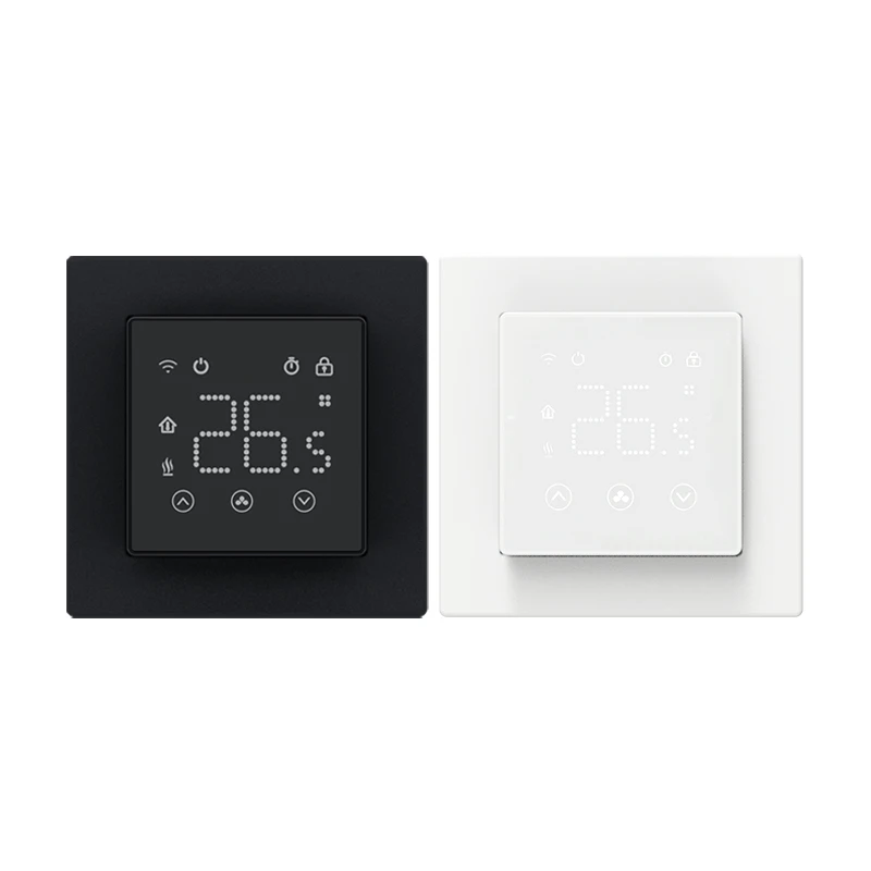 Smart Heating Control Thermostat with Room and Set Temperature Display, Supports Child Lock and Frost Protection Functions