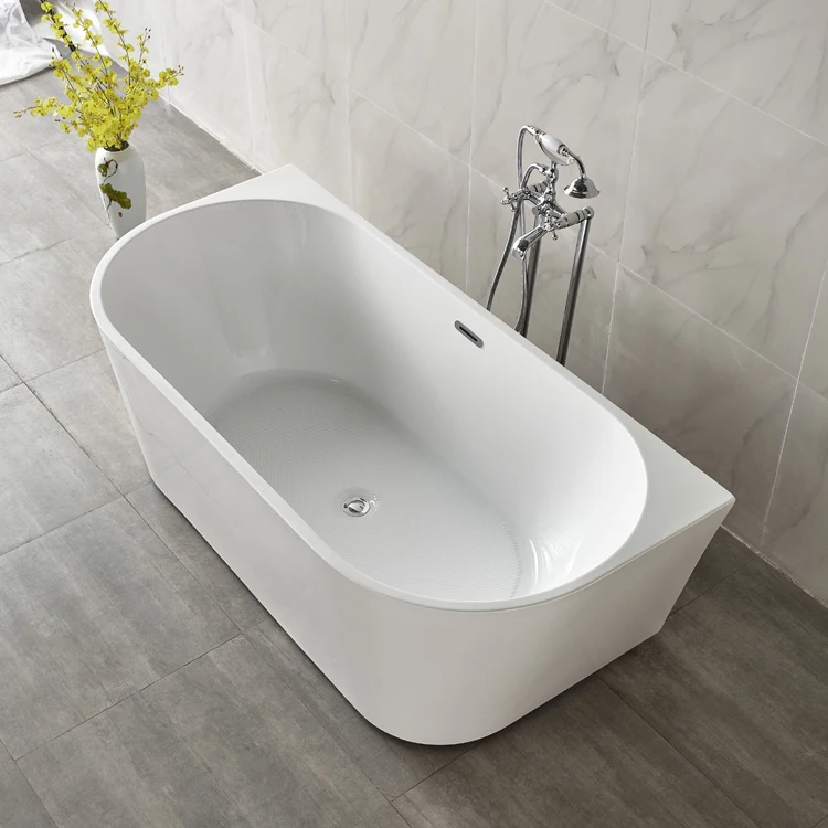 Customized Color Indoor White Acrylic Freestanding Bath Tubs Factory Price Bathtub Jacuzzis
