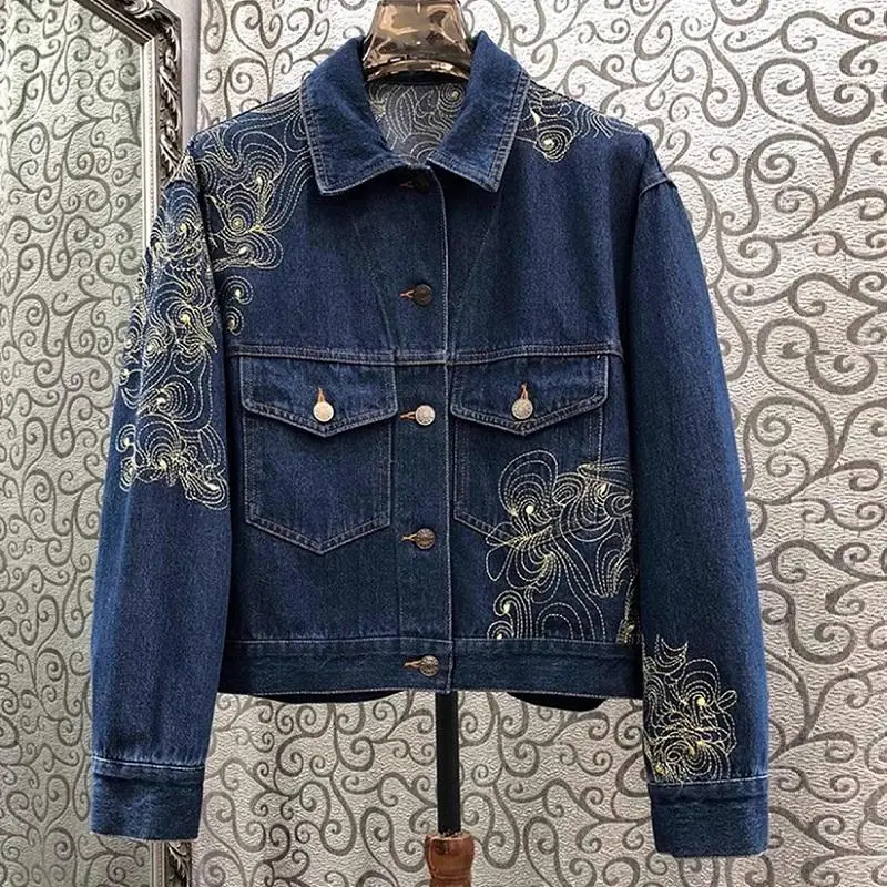 Winter Coat Fur Lined Denim Jacket Women Winter Thick Warm Loose Back Zipper Jeans Coat Female Outerwear